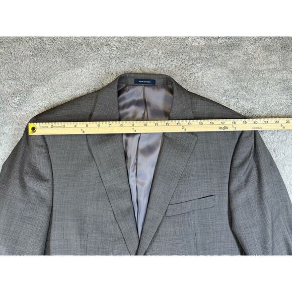 Polo Ralph Lauren Blazer Jacket Mens 44R Gray Wool Silk Two Button - Flaw - Picture 6 of 10